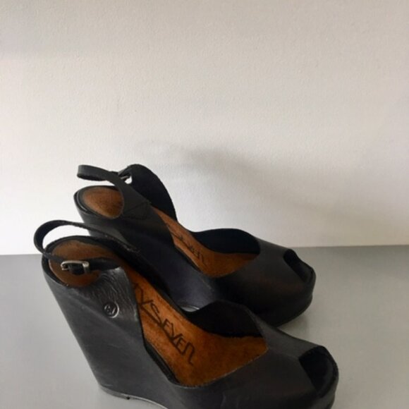 Sixty Seven platform Wedge black size 6 - Picture 4 of 14